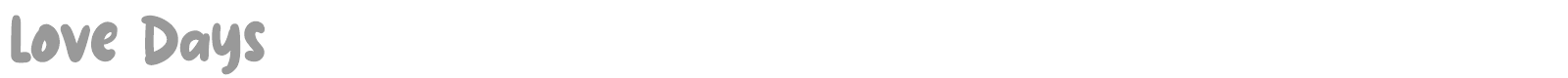 Love Days font preview